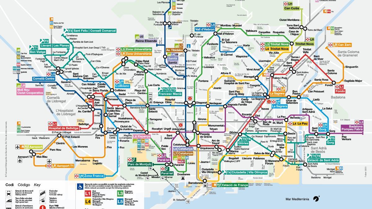 Mapa del metro de Barcelona