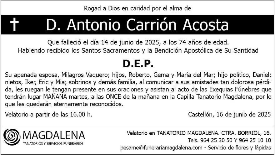 D. Antonio Carrión Acosta