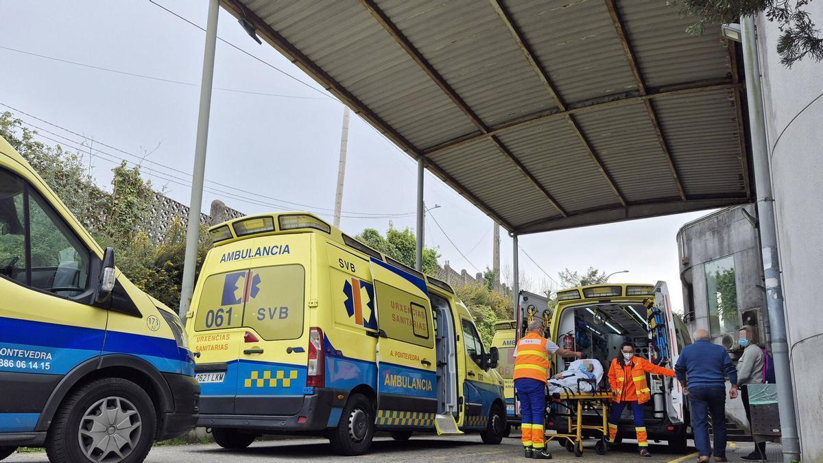 Entrada del servicio de Urgencias del Hospital Montecelo, en Pontevedra.