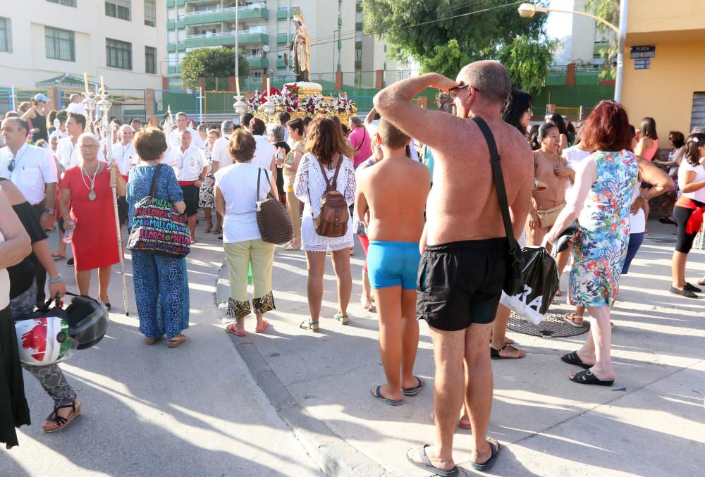 Salida procesional de la Virgen del Carmen de la barriada de El Palo.