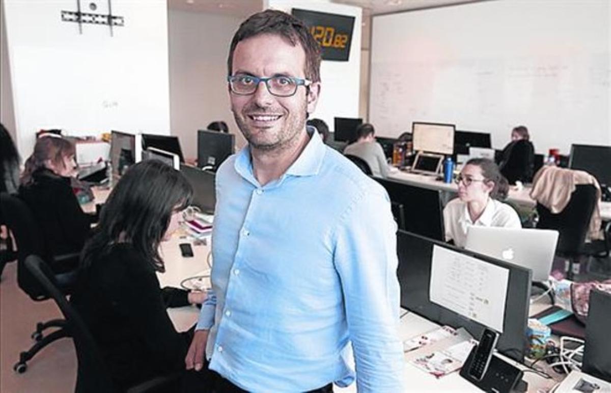 Xavier Carreras, a la seu de Coregistros.