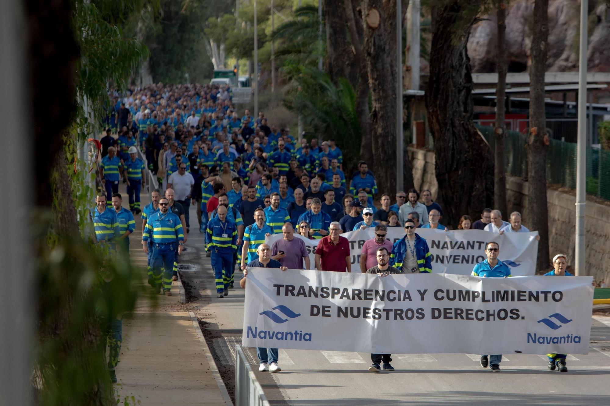 Protesta de los trabajadores de Navantia