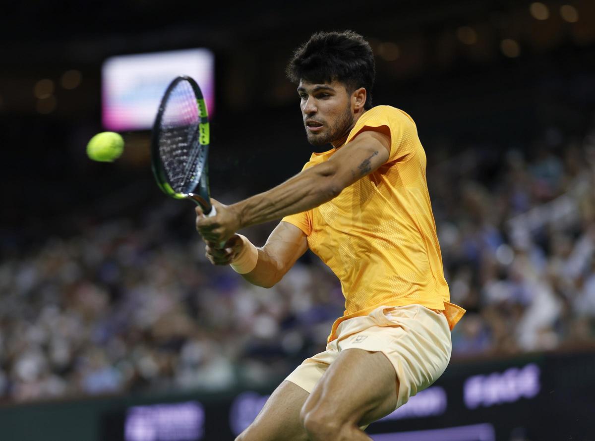 Carlos Alcaraz, durante su participación en Indian Wells.
