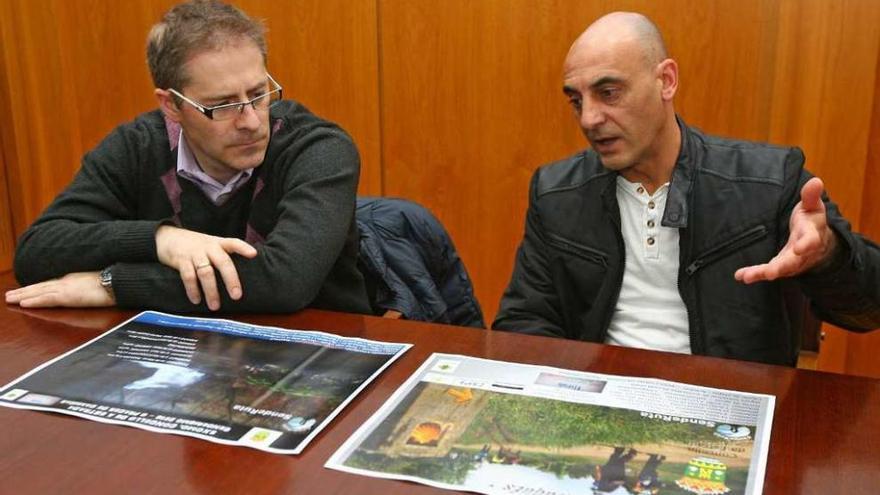 Ismael Pena y Toni Ibáñez presentaron ayer las rutas para primavera. // Bernabé/Cris M.V.