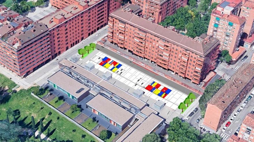 El parking subterráneo del parque Bruil de Zaragoza tendrá una cubierta con zona infantil y arbolado