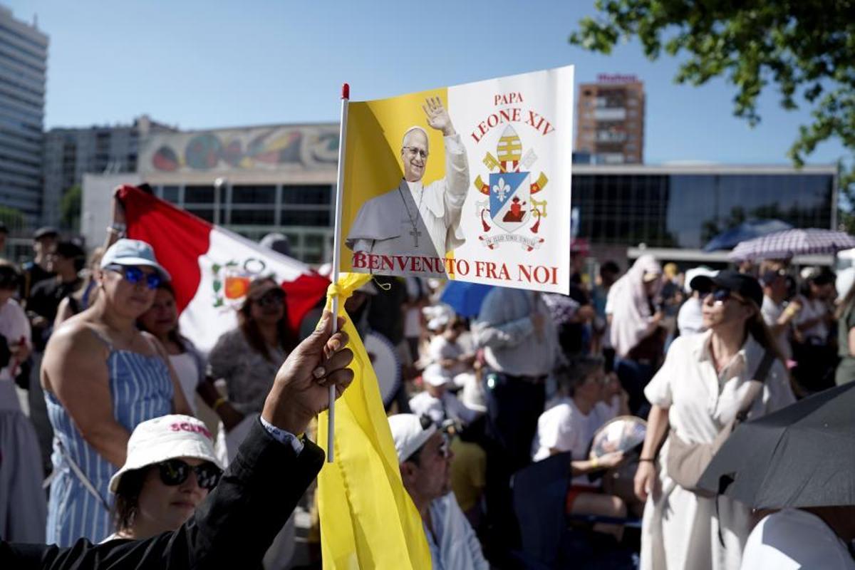 Ambiente en Madrid por la visita del Papa León XIV