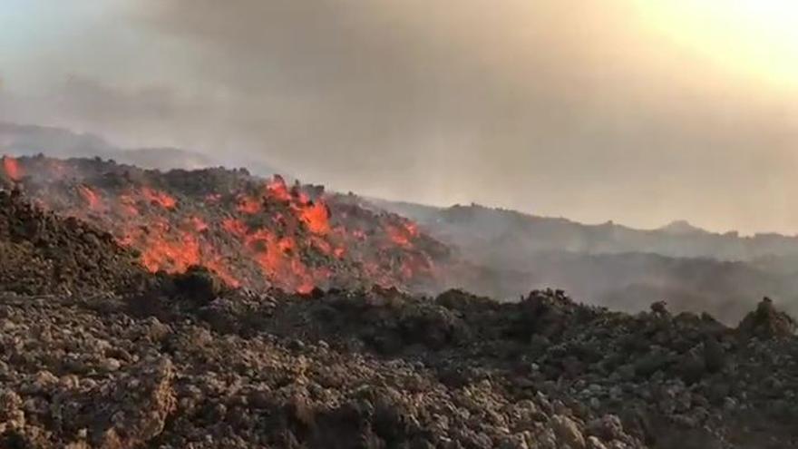 Avance de la colada del volcán de La Palma