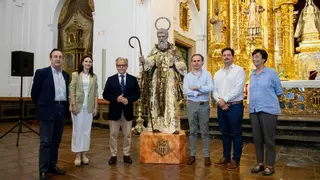 La Diputación culmina el retablo mayor de la iglesia de la Merced con la recuperación de la imagen de San Antonio Abad