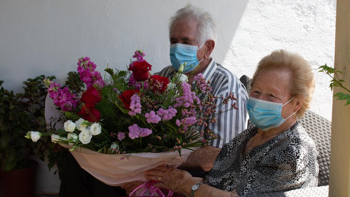 70 aniversario de casados de  Catalina Roselló y Xicu Ribas.