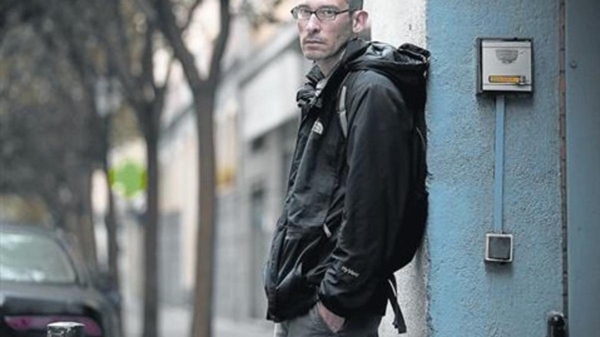 César Rendueles, filósofoa pie de calle, en Madrid,el pasado miércoles.