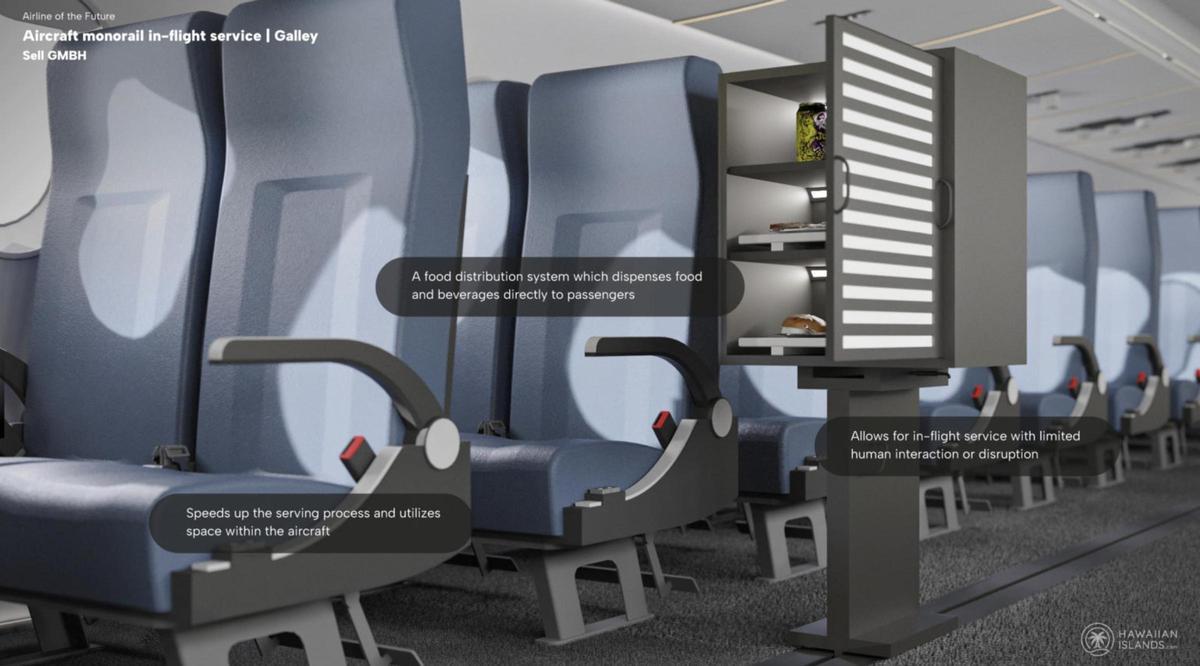 Los aviones del futuro tendrán un sistema automatizado de reparto de comida y bebida