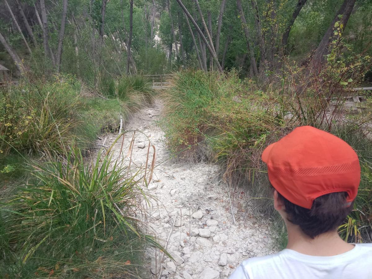 El río está completamente seco en el Racó de Sant Bonaventura de Alcoy
