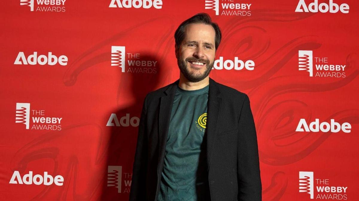 O director na gala de premios.