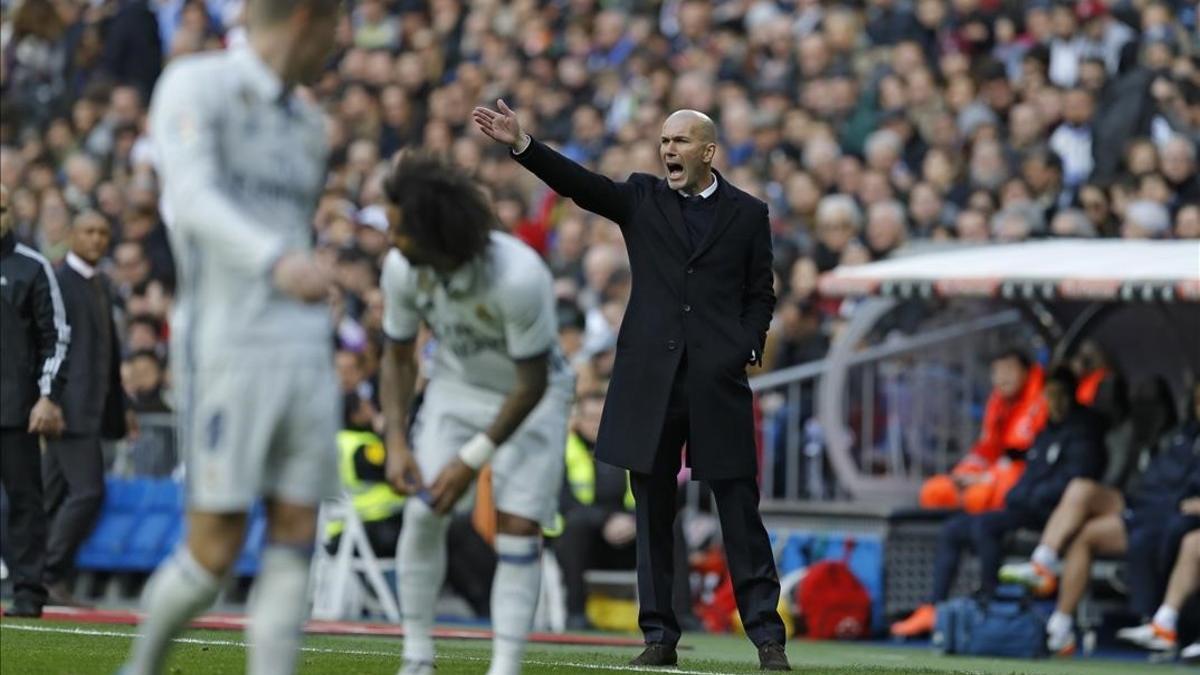 Marcelo, durante el partido del sábado ante el Málaga en el que cayó lesionado