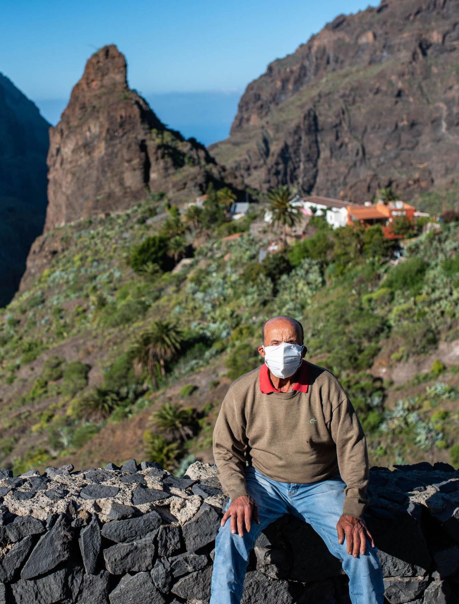 José Hernández González, vecino de Masca, uno de los caseríos con pocos habitantes de Tenerife. 