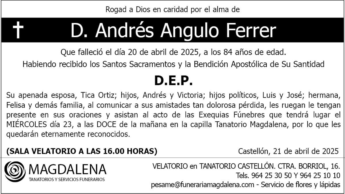 D. Andrés Angulo Ferrer