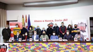 Representantes de Soria ¡Ya! al anunciar su candidatura a las elecciones