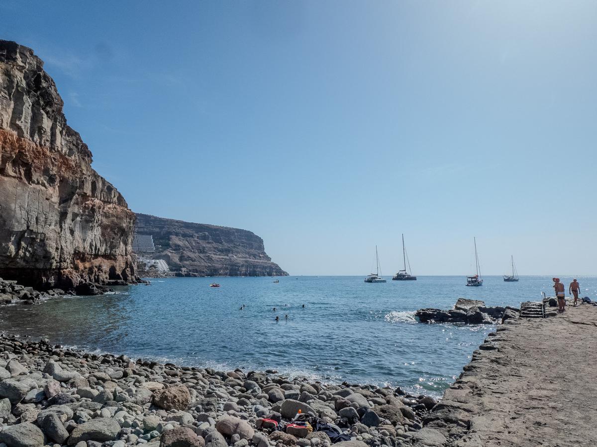 Imagen de la zona de Muelle Viejo en Mogán.