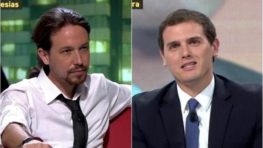 Iglesias y Rivera valorarán el debate entre PP y PSOE.