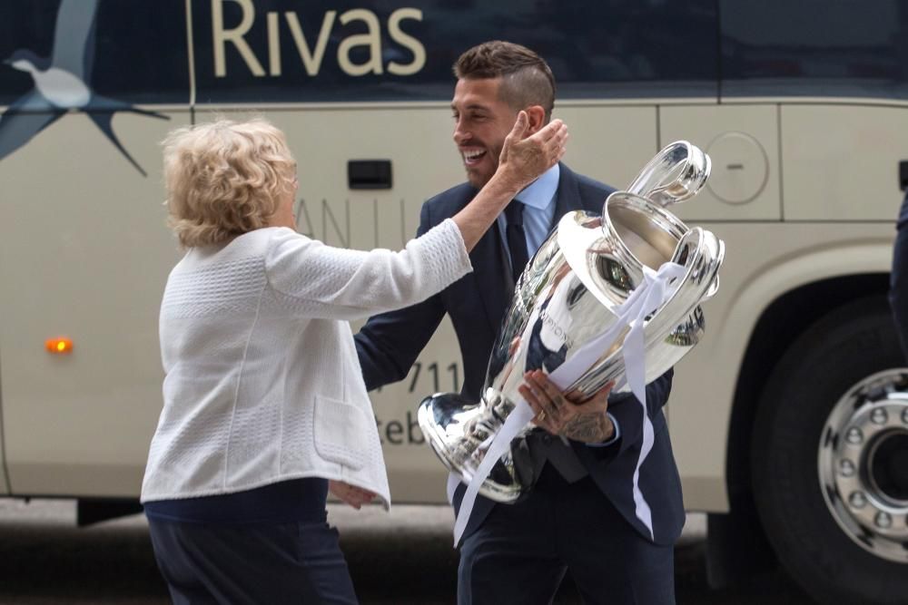 Las celebraciones del Real Madrid tras ganar su decimotercera Copa de Europa.