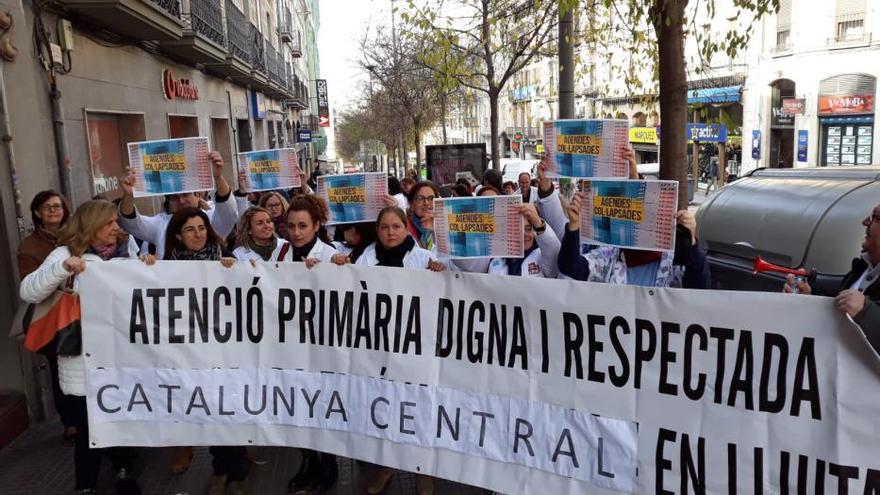 Manifestació de metges a Manresa