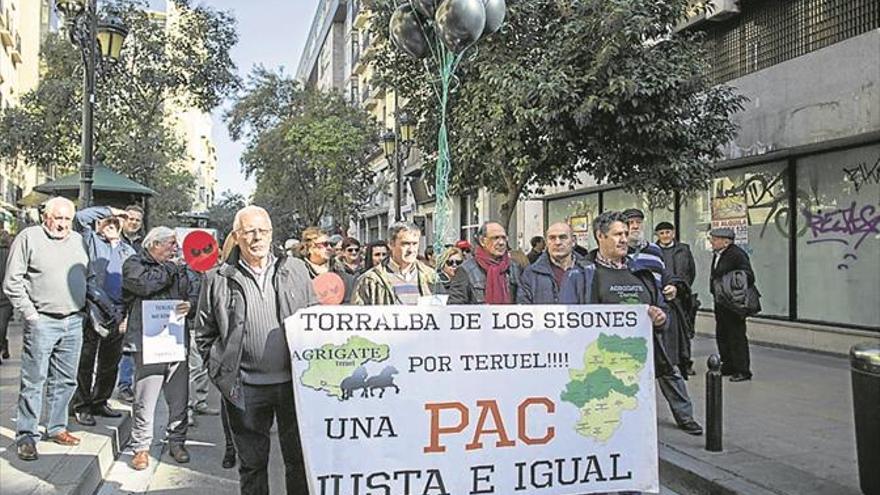 Nueva protesta de los agricultores de Teruel por los agravios de la PAC