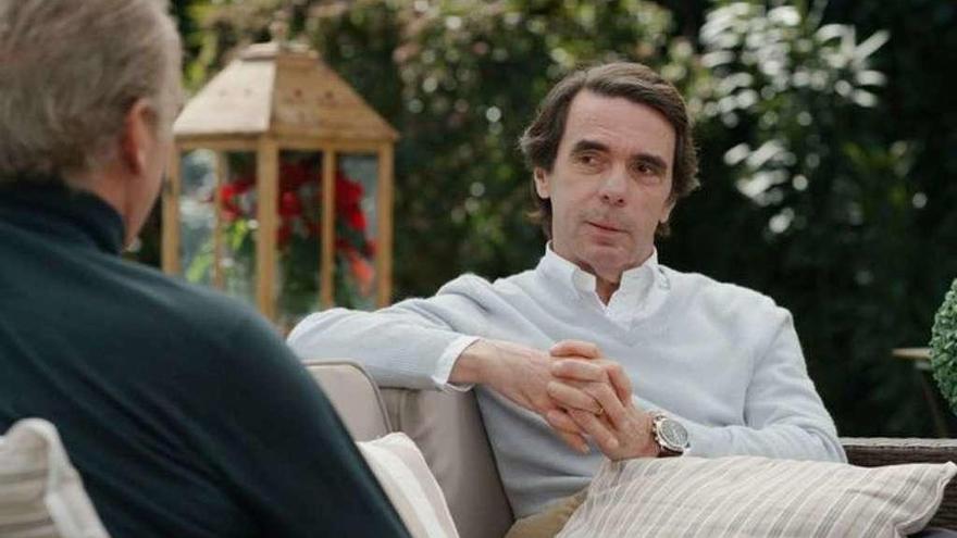 Aznar conversa con Bertín Osborne en &#039;Mi casa es la tuya&#039;.