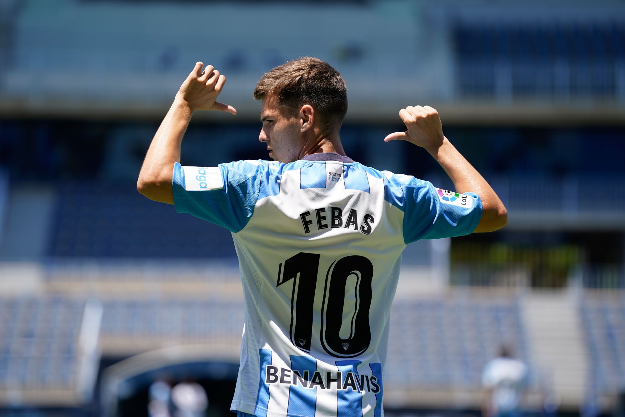 Presentación de Juanfran Moreno, Unai Bustinza, Aleix Febas, Fran Sol y Rubén Castro, fichajes del Málaga CF