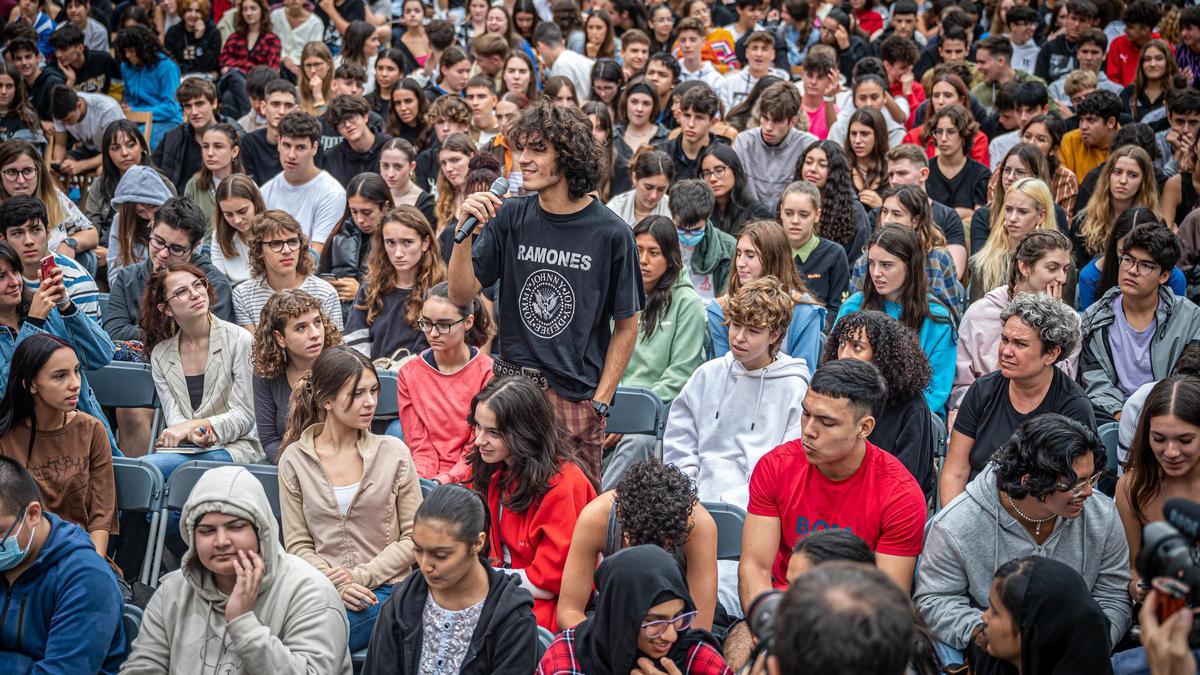 Asistentes a una actividad de la Biennal de Pensament, en el CCCB, en 2022