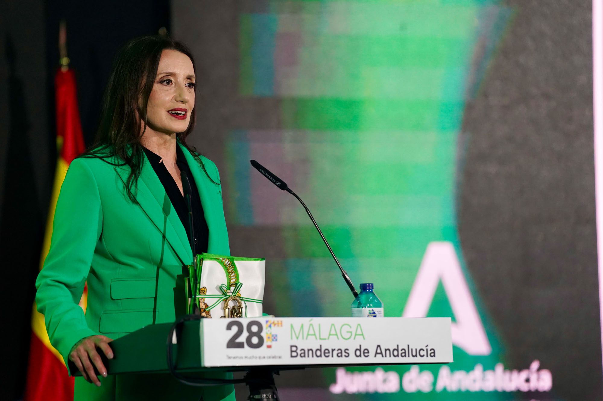 Acto de entrega de las banderas de Andalucía de Málaga 2024.