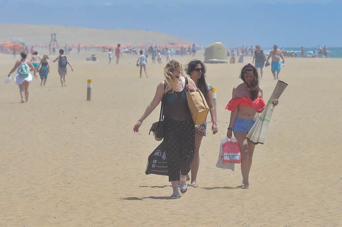 Viento en la playa de Maspalomas