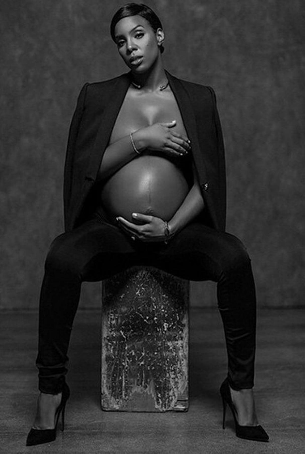 Kelly Rowland y su desnudo embarazada