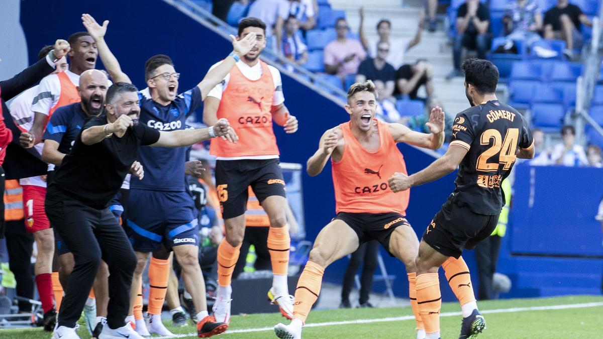 El Valencia salió del RCDE Stadium con 12 disparos totales, dos más que el Espanyol, propuso más y solo le faltó estar más fino de cara a puerta. El equipo está llamado a dar un salto de calidad en el momento en que Edinson Cavani recupere su mejor versión