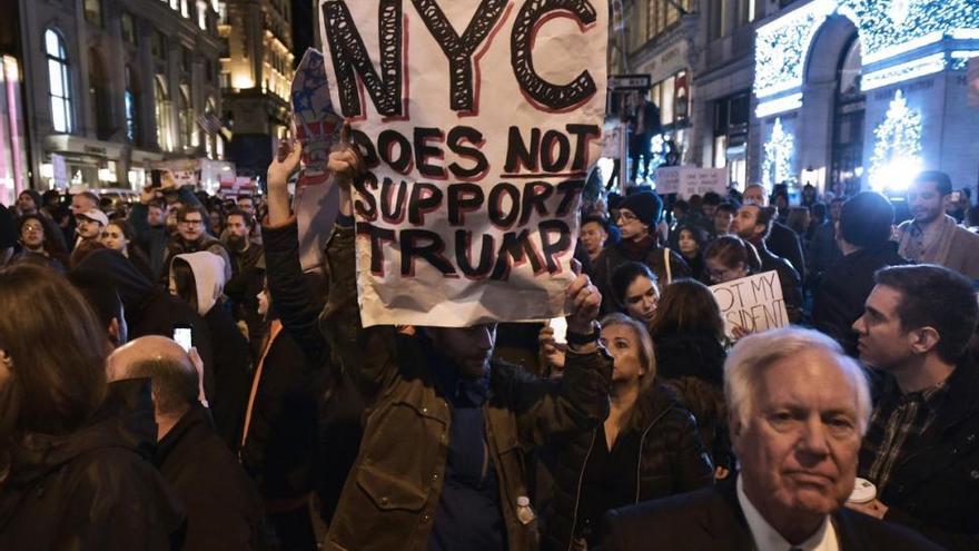 Protestas en ciudades de EEUU contra la victoria de Trump