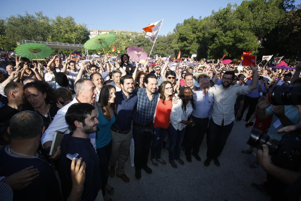 La coalición 'A la valenciana' ha celebrado este acto de campaña en el Parque Lo Morant