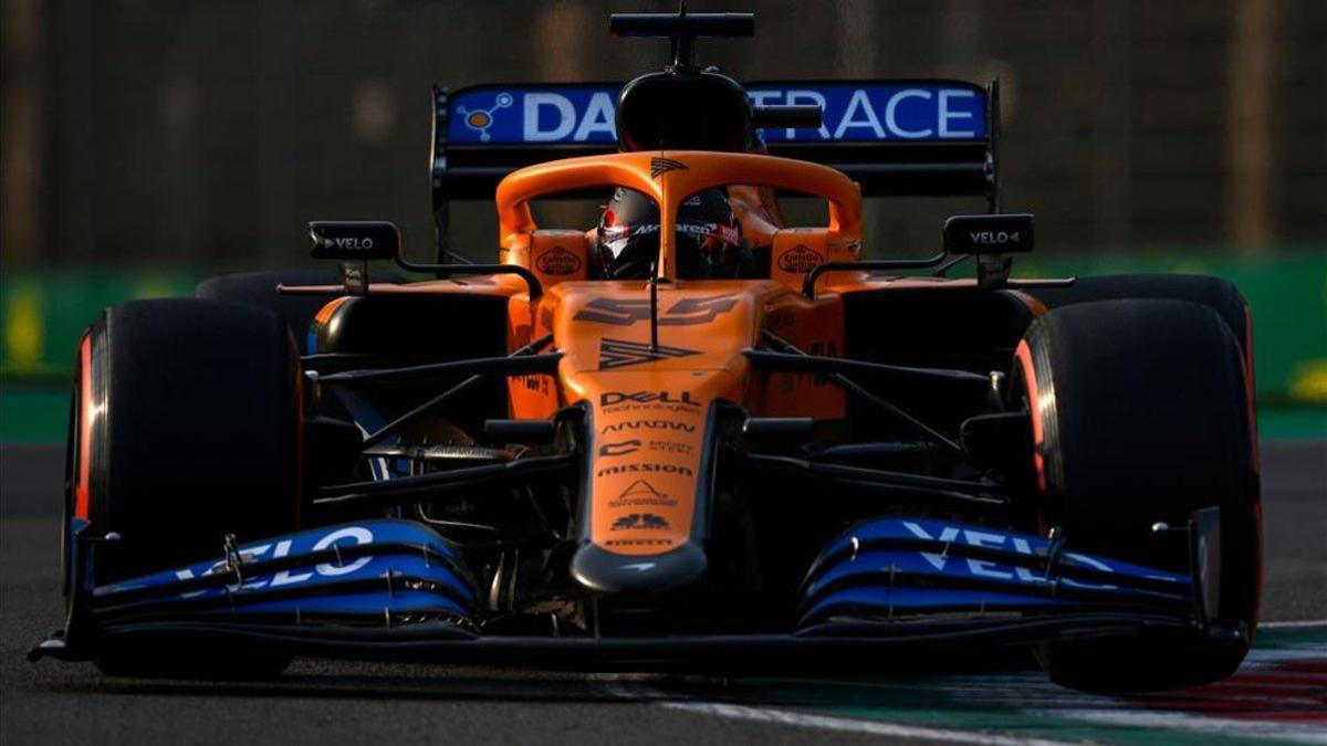 Sainz durante la clasificación en Imola.