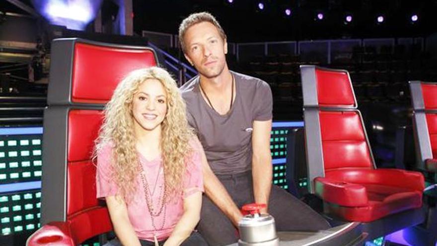 Chris Martin con Shakira.