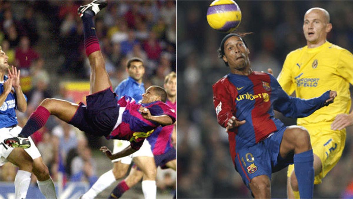 Duelo de chilenas: Rivaldo vs. Ronaldinho