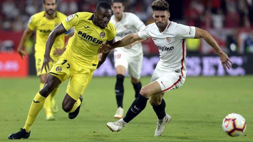 Más defensa que fútbol de ataque en el Sevilla-Villarreal