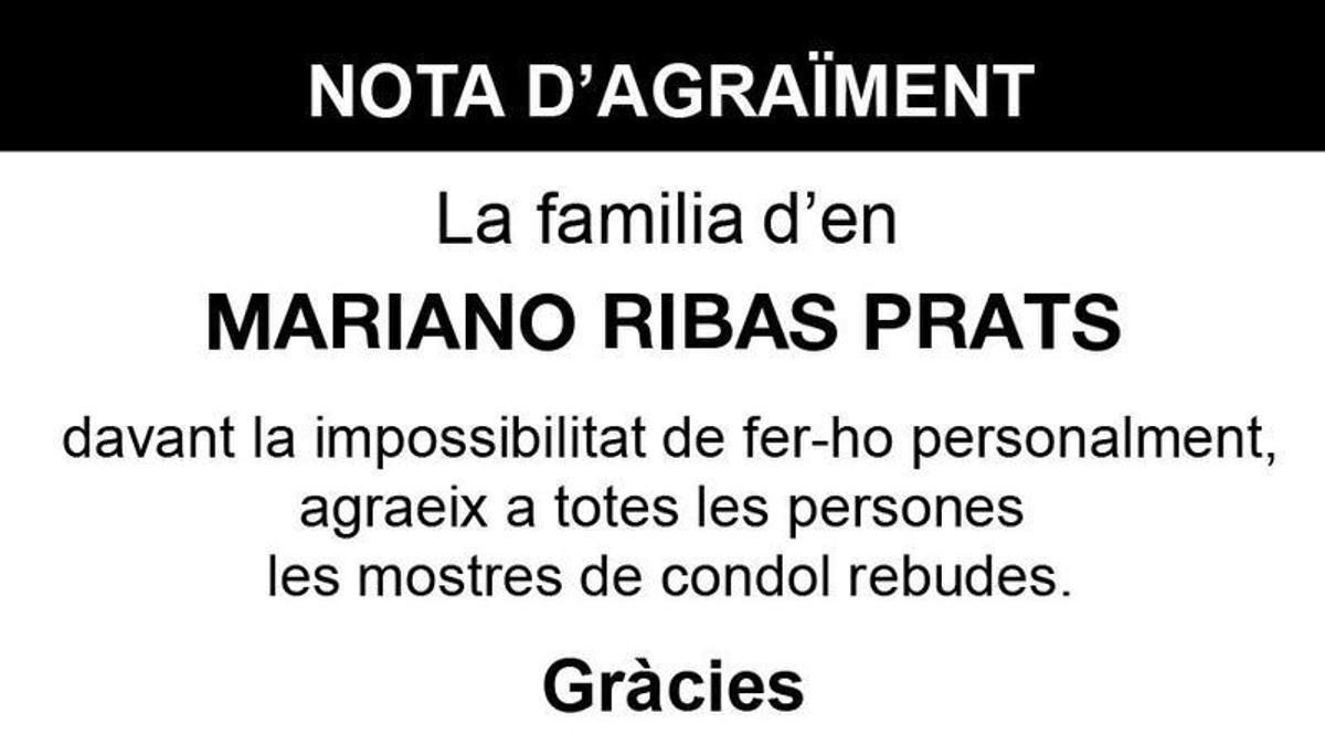 Nota Mariano Ribas Prats