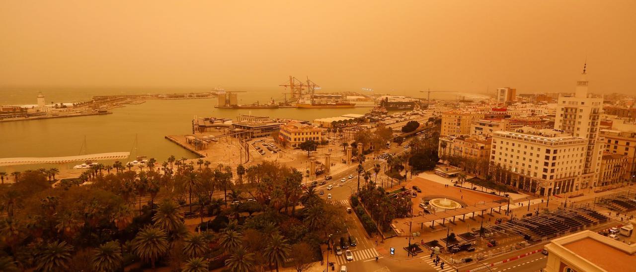 Calima en Málaga la pasada semana.