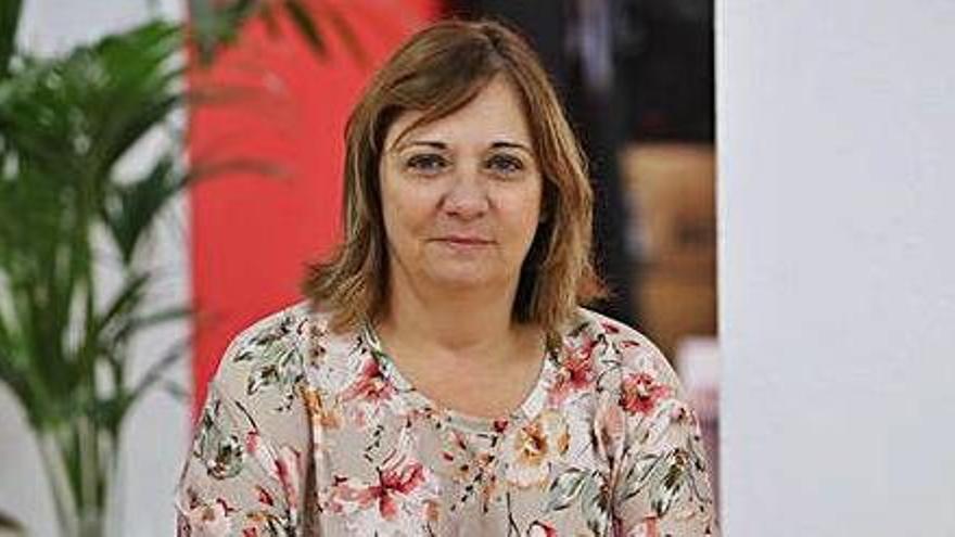 Patricia Abascal, en la sede del PSOE en Vila.