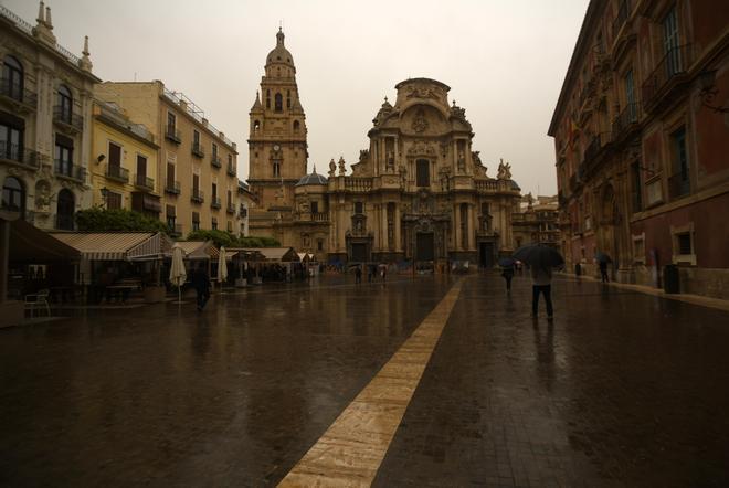 Las imágenes de la lluvias de barro y la calima en Murcia. Israel Sánchez