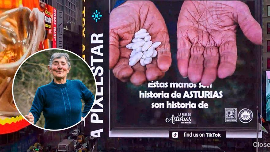 La faba asturiana mete mano en los neones de Times Square (y hay una petición con recompensa para que quede constancia)