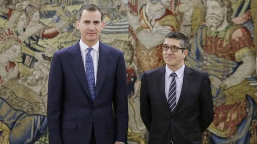 Felipe VI recibe a Patxi López en el Palacio de la Zarzuela