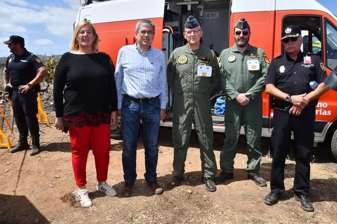 10/04/2019 SAN BARTOLOME DETIRAJANA. Simulacro accidente aéreo del Ejercito del Aire.  Fotógrafa: YAIZA SOCORRO.  | 10/04/2019 | Fotógrafo: Yaiza Socorro