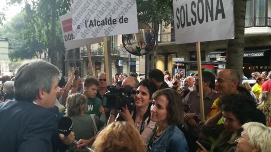 L&#039;alcalde de Solsona, David Rodríguez, a la porta de la FIscalia.