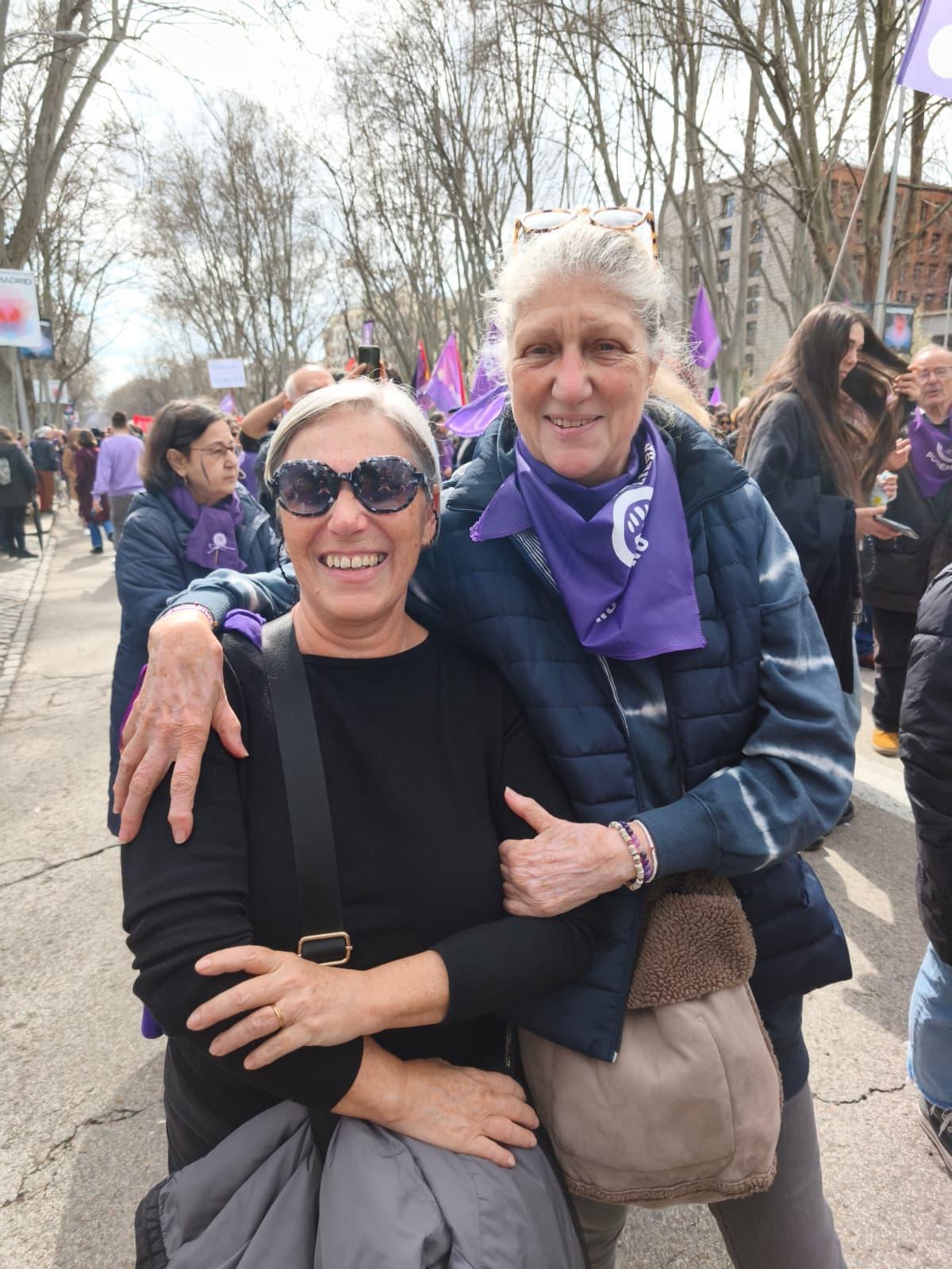 Mavi y María Consuelo, en las calles de Madrid por el 8M.