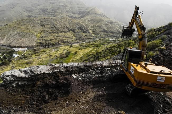 VISITA OBRAS REPARACION CARRETERA AGAETE LA ALDEA