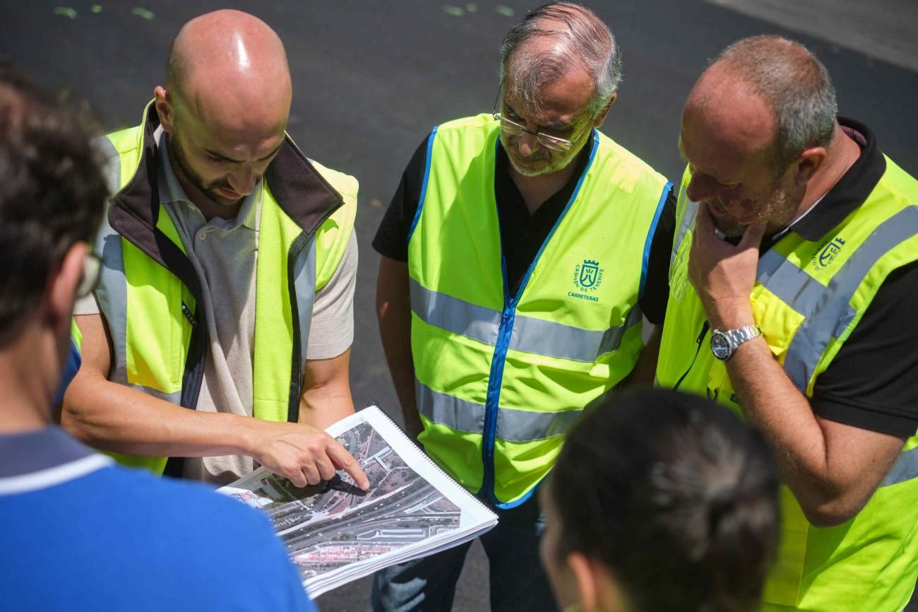 Visita a las obras de soterramiento de la carretera de La Esperanza y carril bus de La Hornera